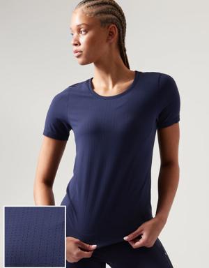 Athleta In Motion Seamless Tee blue