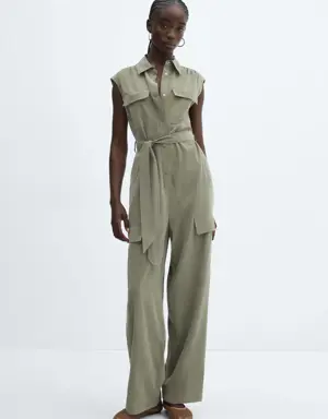 Cargo jumpsuit with pockets