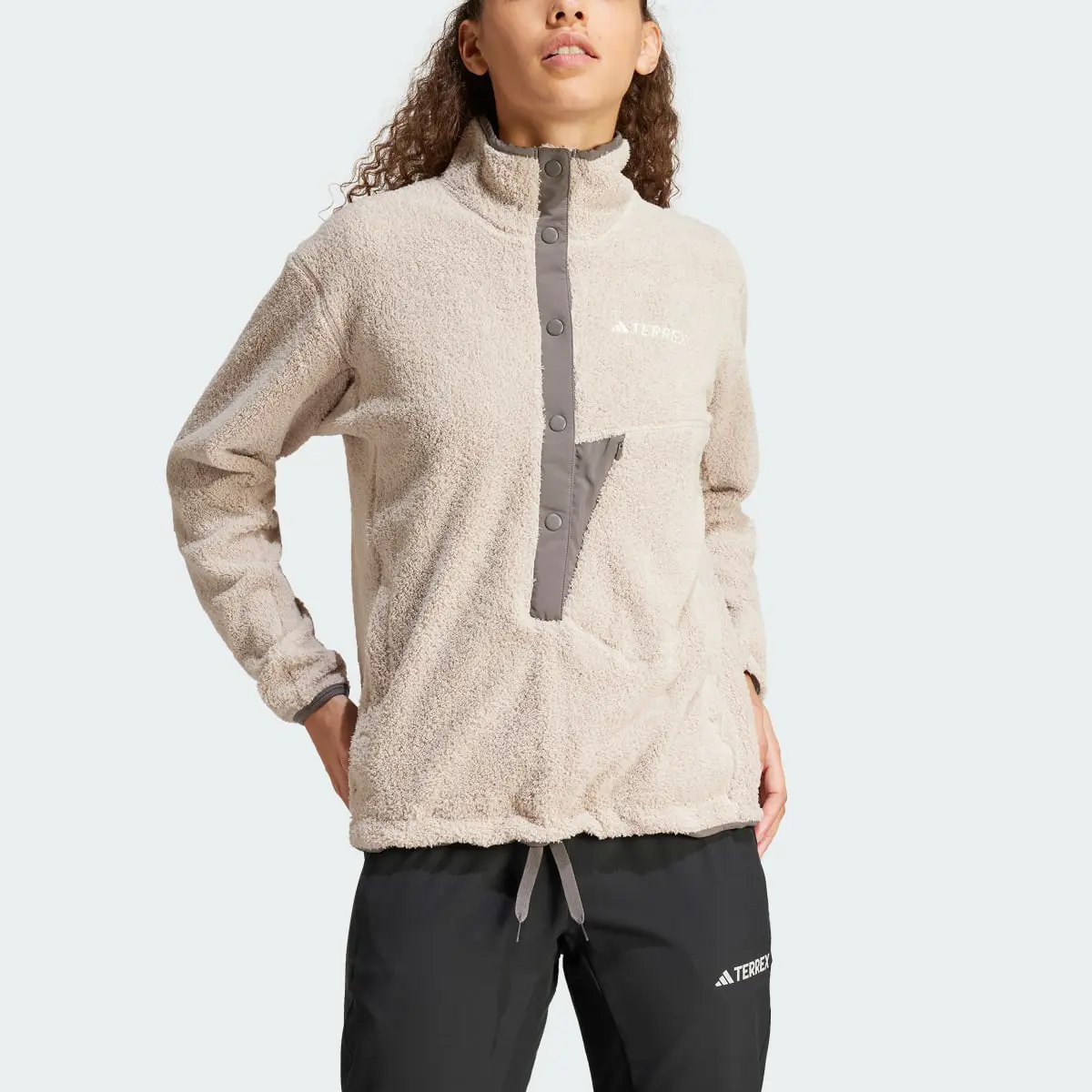 Adidas Terrex XPLORIC High-Pile-Fleece Pullover. 1