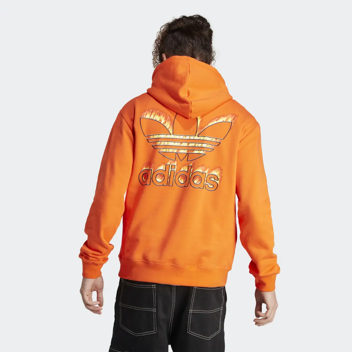 Adidas Graphics Fire Trefoil Hoodie. 3