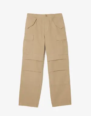 Straight Fit Cotton Cargo Pants