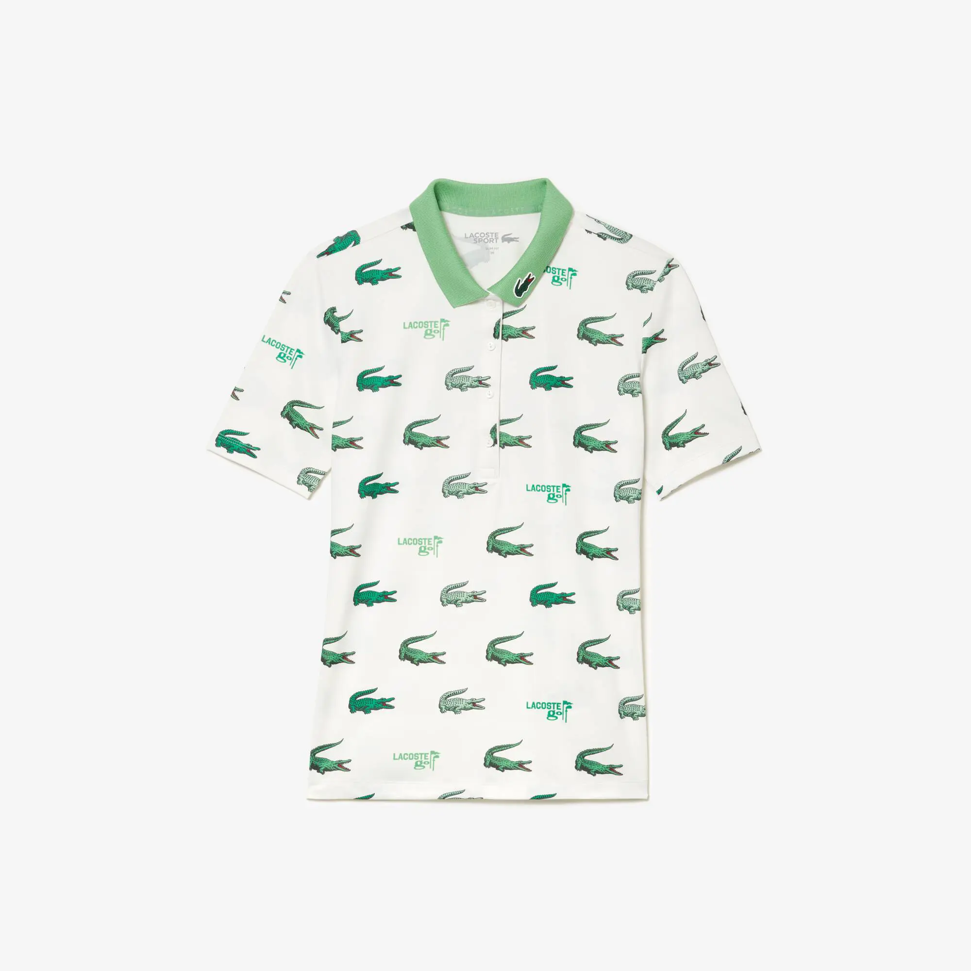 Lacoste Women’s Lacoste Golf Crocodile Print Polo Shirt. 2