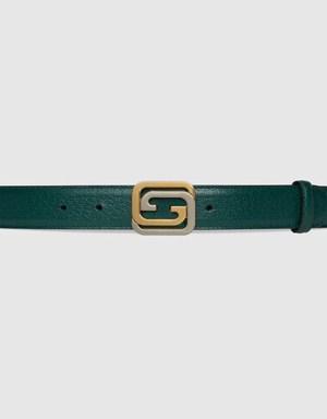 Reversible belt with squared Interlocking G