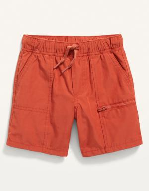Hybrid Zip-Pocket Hiking Shorts for Toddler Boys red