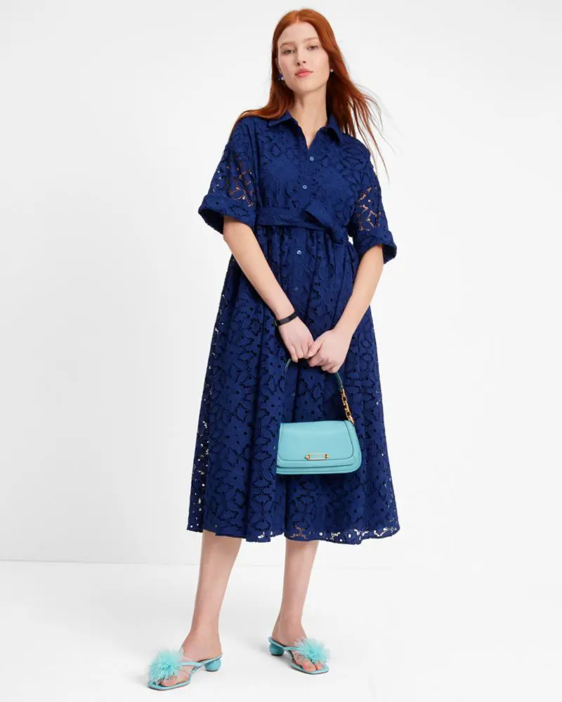 Kate Spade Embroidered Cutwork Montauk Dress. 1