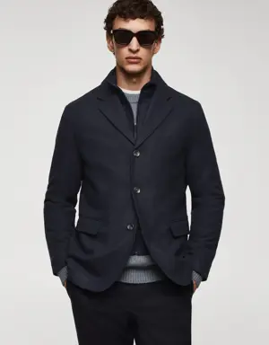 Quilted wool jacket