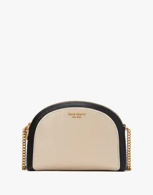 Morgan Colorblocked Double-zip Dome Crossbody