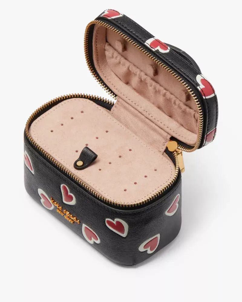 Kate Spade Morgan Stencil Hearts Jewelry Case. 2