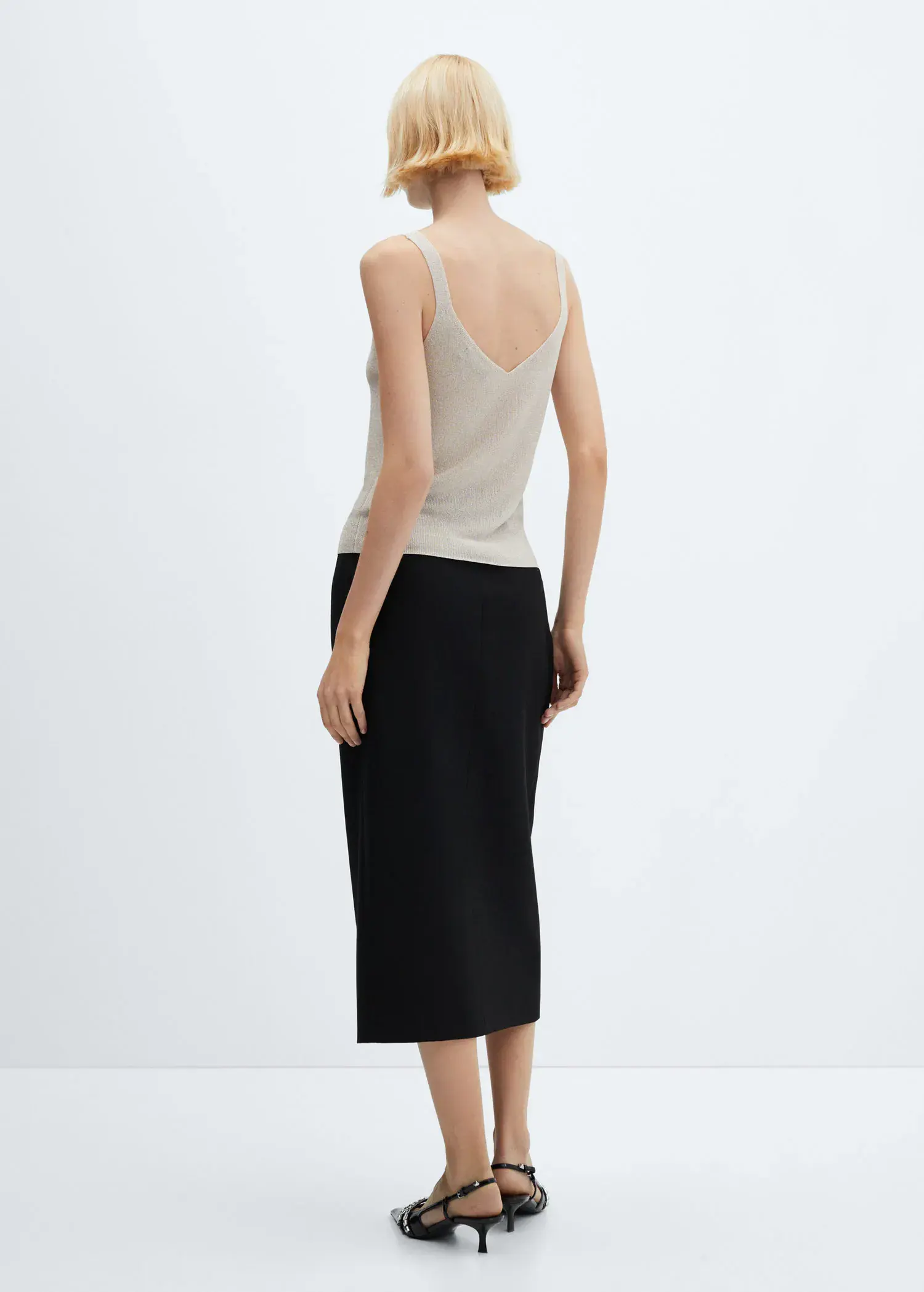 Mango Strick-Top mit Lurex. 3