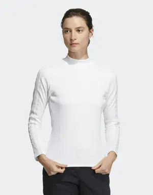 AEROREADY 3-Stripes Mock Neck Long Sleeve Shirt