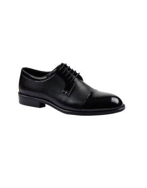 Siyah Klasik Bağcıklı Rugan Deri Ayakkabı