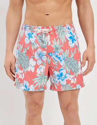 American Eagle 5.5" Tropical Swim Trunk. 1