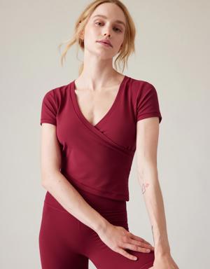 Transcend Wrap Tee red