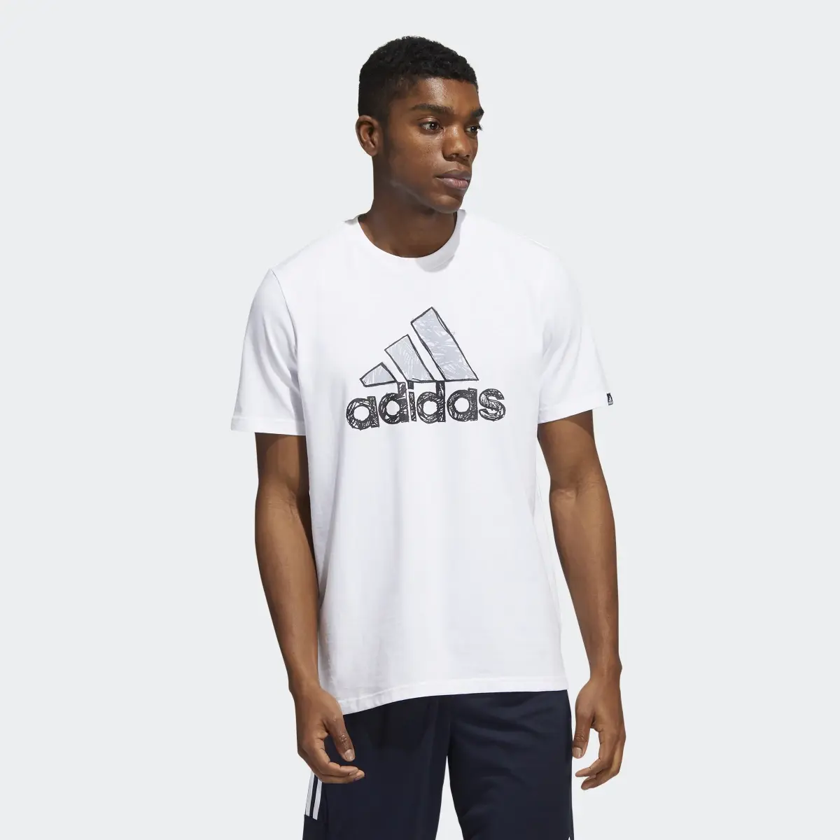 Adidas Sketch Badge of Sport Graphic Tee. 2