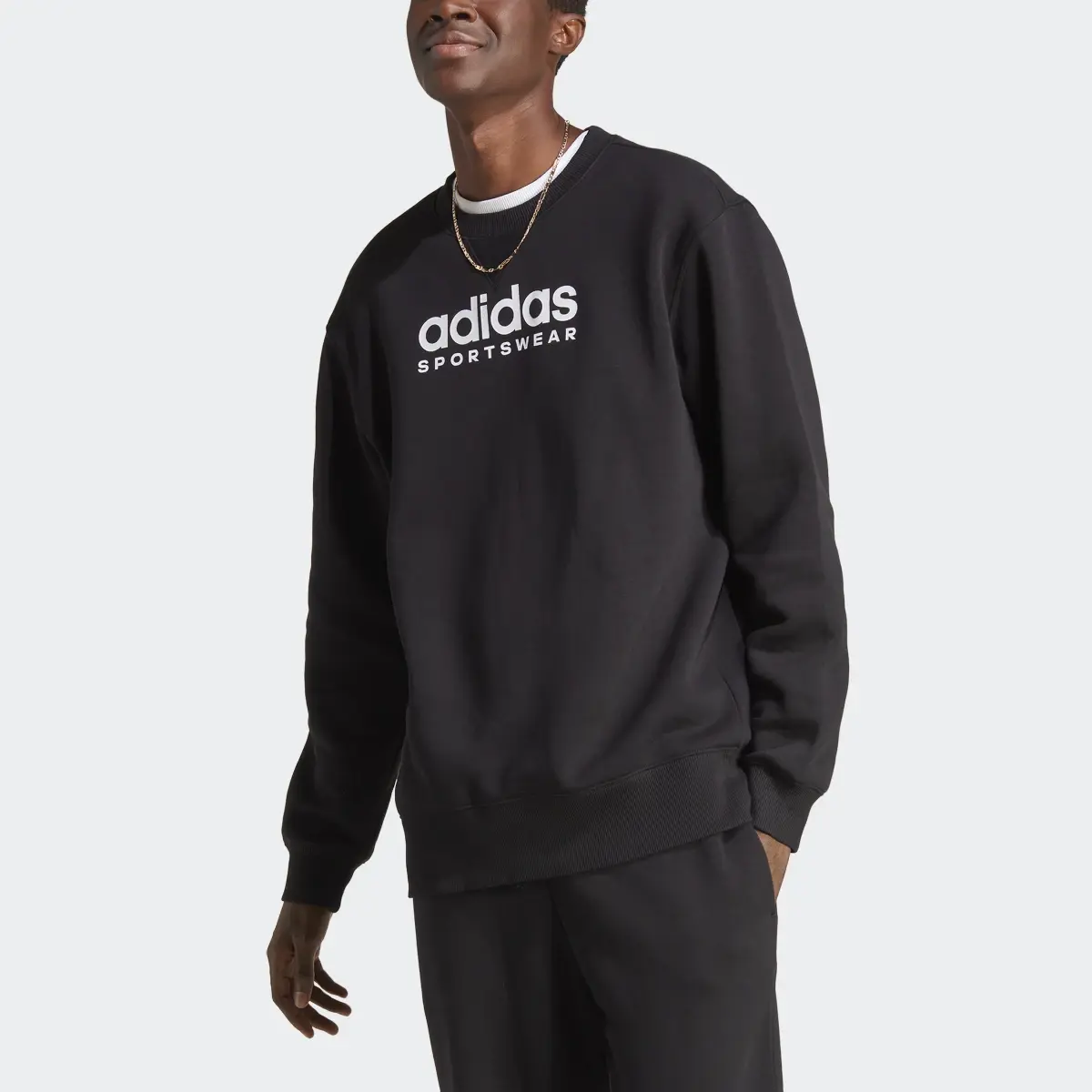 Adidas All SZN Fleece Graphic Sweatshirt. 1