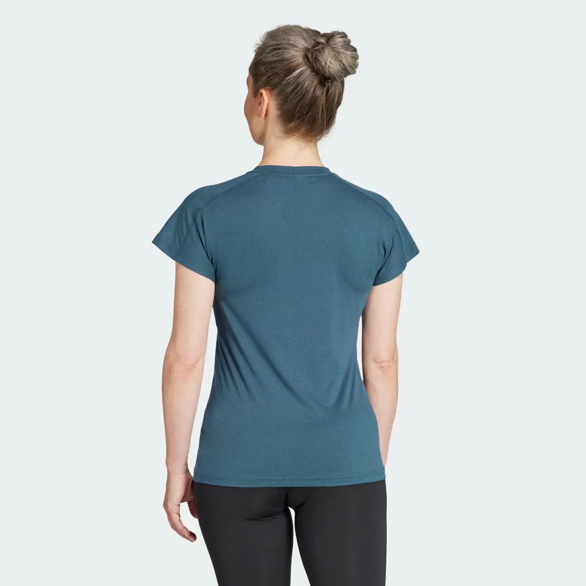 Adidas AEROREADY Train Essentials Minimal Branding V-Neck T-Shirt. 3