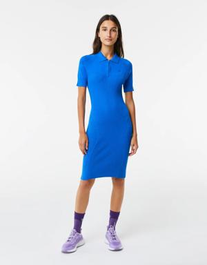 Women's Knit Details Front Zip Dress