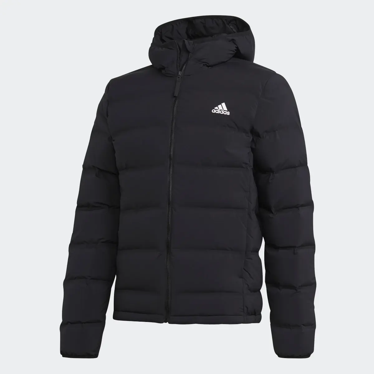 Adidas Helionic Stretch Hooded Down Jacket. 1