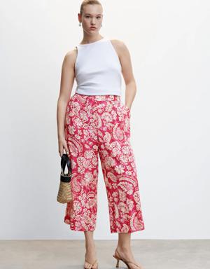 Culotte-Hose mit floralem Print
