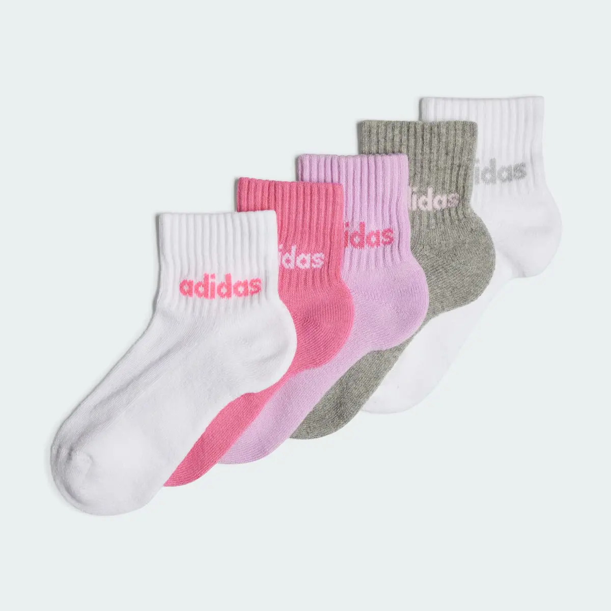 Adidas Linear Ankle Socks 5 Pairs Kids. 2