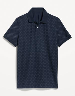 Old Navy Printed Classic Fit Pique Polo for Men blue