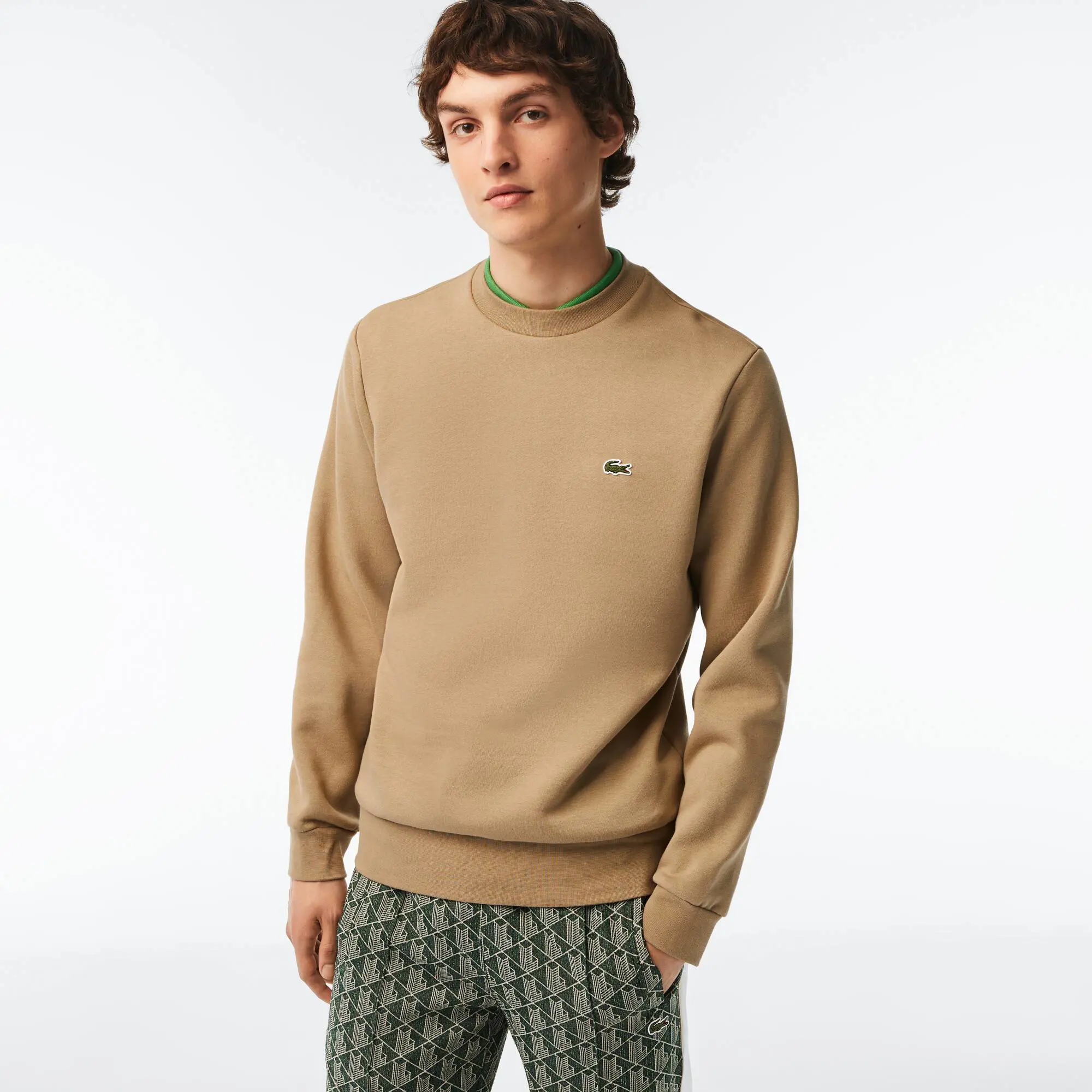 Lacoste Men's Lacoste Organic Brushed Cotton Jogger Sweatshirt. 1