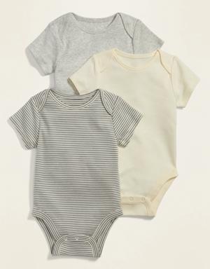 Unisex Bodysuit 3-Pack for Baby gray