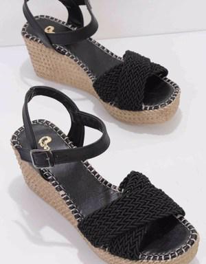 Siyah Kadın Dolgu Topuklu Ayakkabı K05688015016