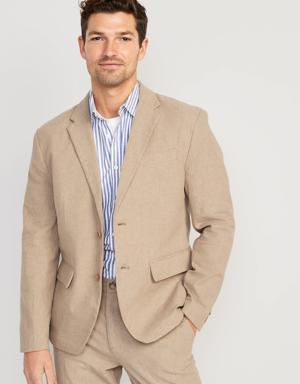 Relaxed Linen-Blend Blazer for Men beige