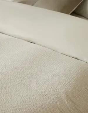 Capa de edredão de anarruga com risca tecida (cama 150 cm)