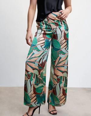 Tropical print trousers