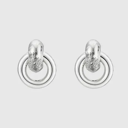 Gucci Hoop earrings with textured finish. 1