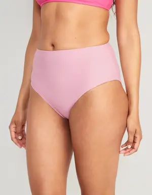 High-Waisted Bikini Swim Bottoms for Women purple