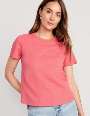 EveryWear Slub-Knit T-Shirt for Women orange