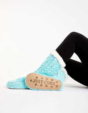 Sky Blue - Cozy Slipper Socks - 5-8