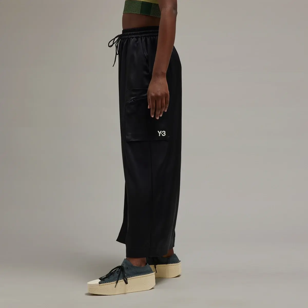 Adidas Y-3 Tech Silk Skirt. 2