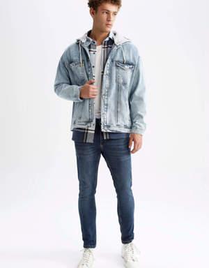 Oversize Fit Kapüşonlu Sürdürülebilir Ceket