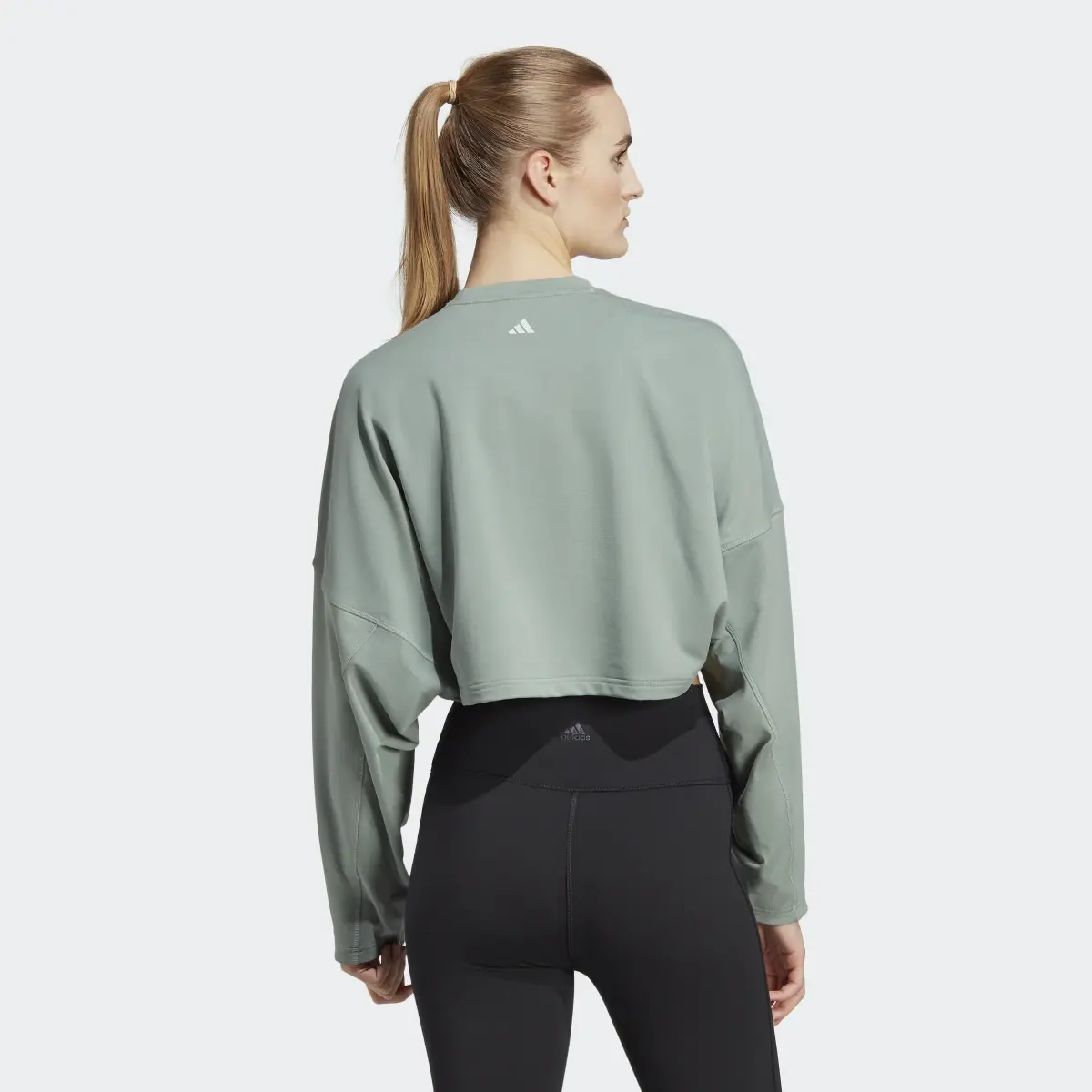 Adidas Yoga Studio Crop Sweatshirt. 3