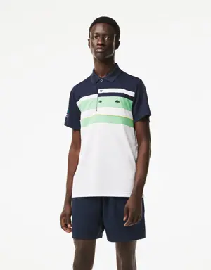 Lacoste Polo para hombre con rayas Lacoste SPORT Miami Open