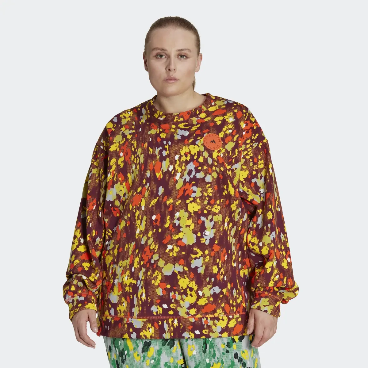 Adidas by Stella McCartney Floral Print Sweatshirt - Plus Size. 2