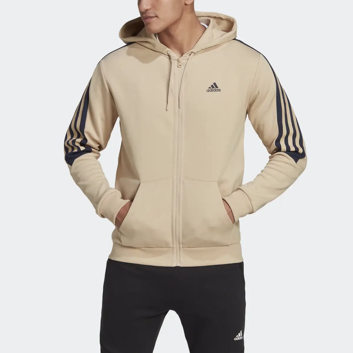 Adidas Felpa con cappuccio Future Icons 3-Stripes Full-Zip. 1