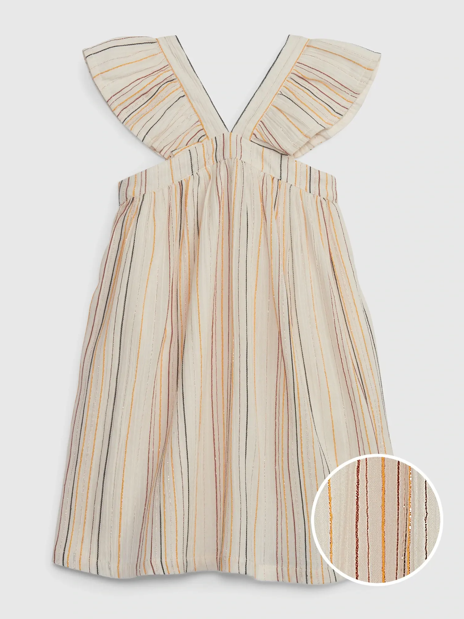 Gap Toddler Shiny Flutter Sleeve Dress beige. 1 Gap Toddler Shiny Flutter Sleeve Dress beige. 1