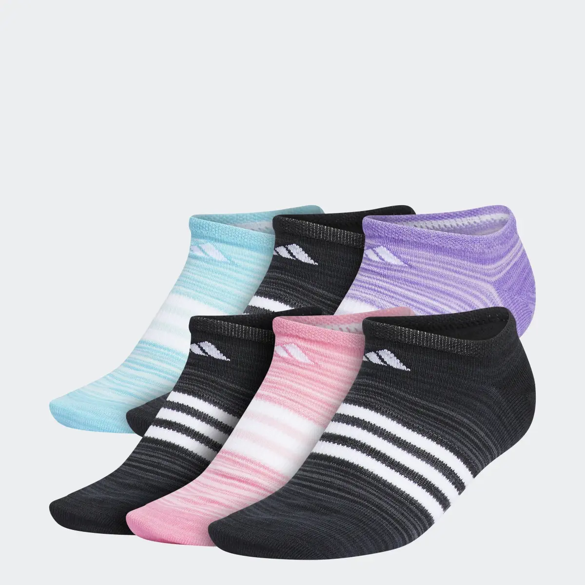 Adidas Superlite Ombre No-Show Socks 6 Pairs. 1