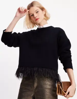 Feather Hem Sweater