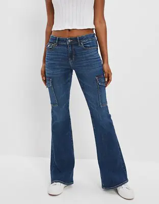 American Eagle Stretch Low-Rise Flare Jean. 1