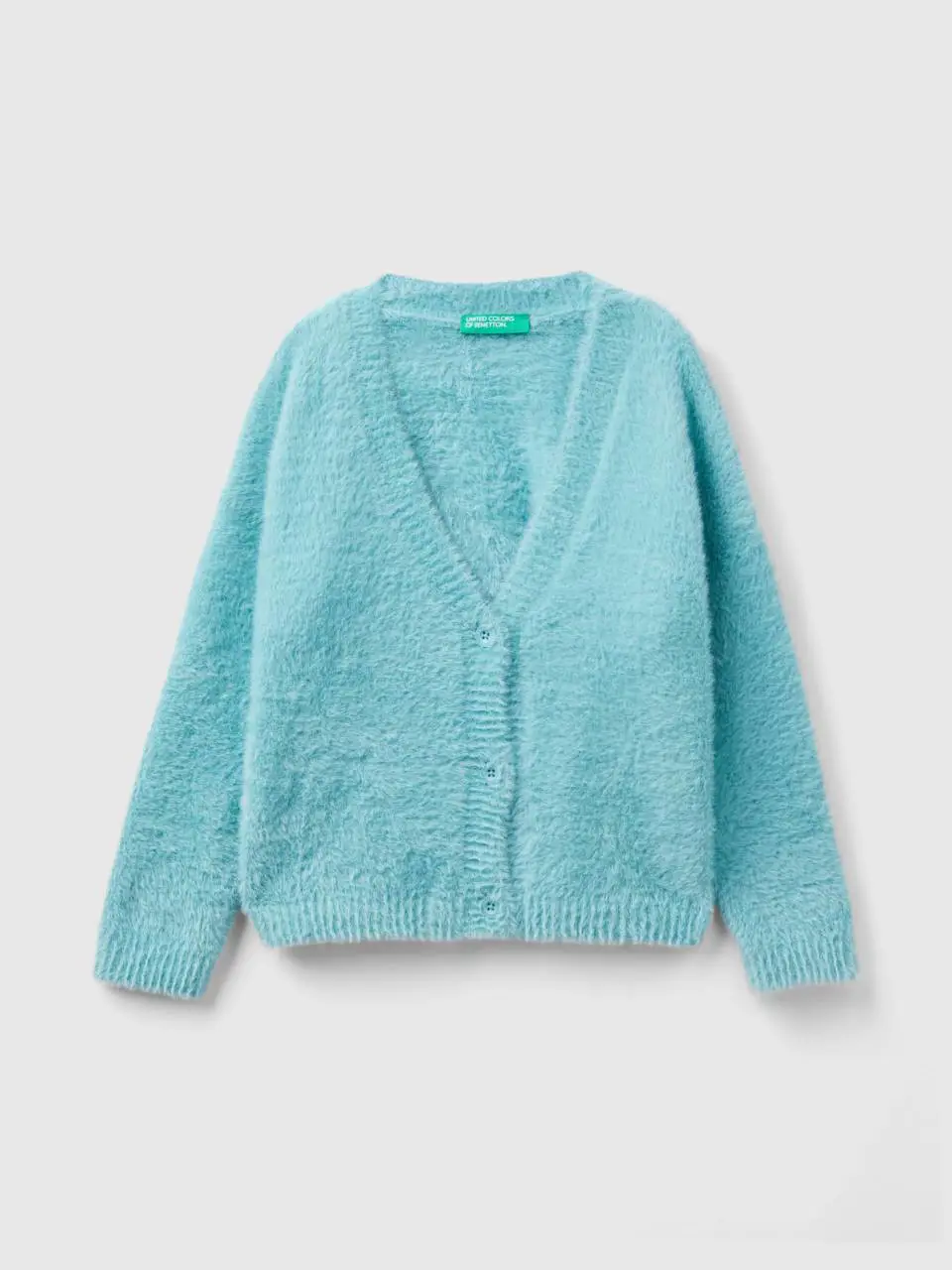 Benetton fluffy yarn cardigan. 1