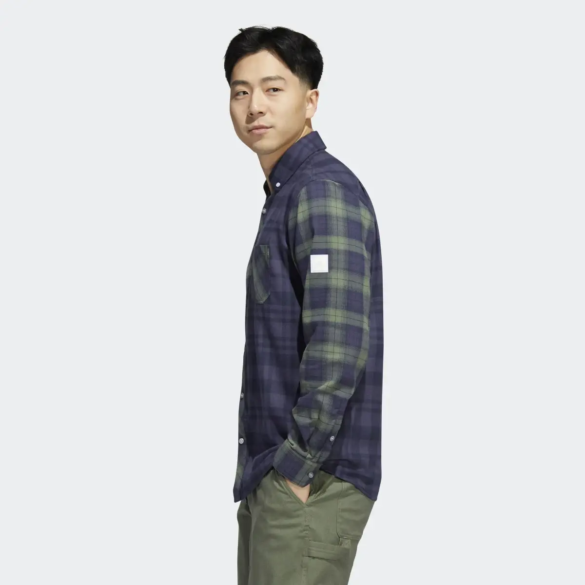 Adidas Adicross Flannel Long Sleeve Shirt. 3