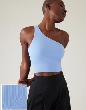 Athleta Aurora Seamless One Shoulder Tank blue