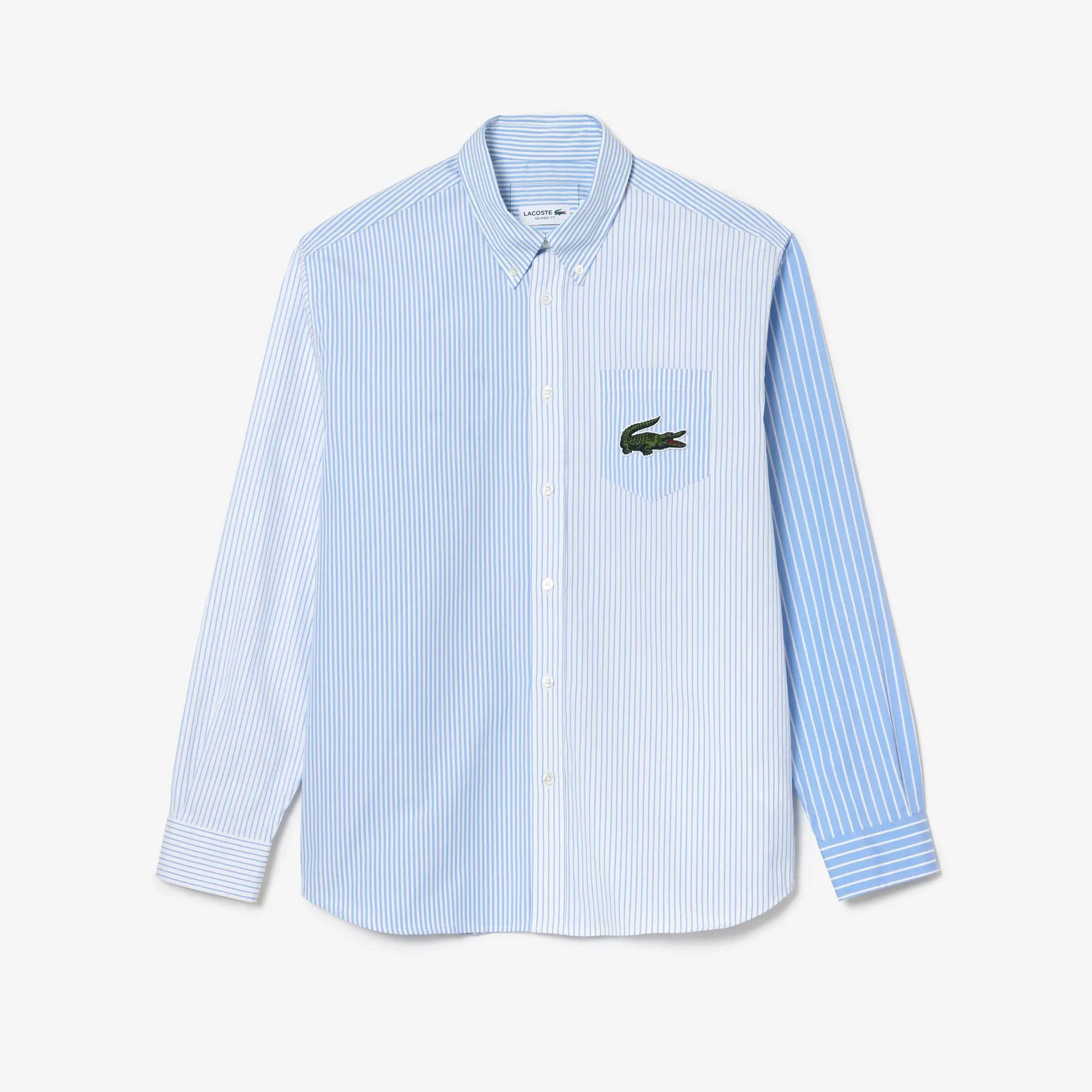 Lacoste Unisex LACOSTE Baumwoll-Hemd mit großem Krokodil und Streifen. 1