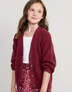 Cocoon Cardigan for Girls red